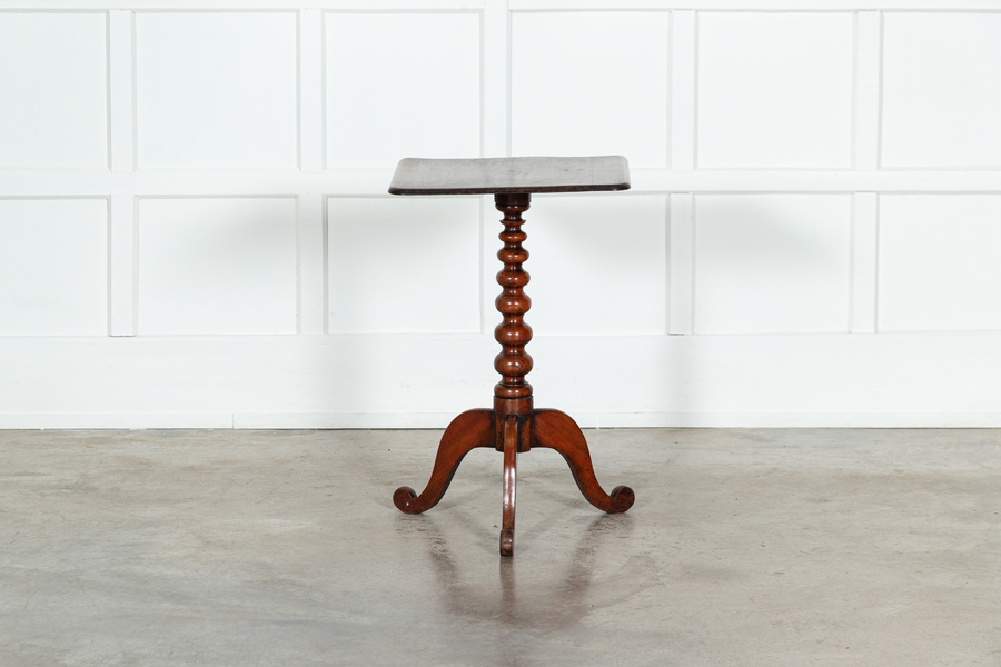 Irish 18thc Cherry Bobbin Tea Side Table photo for sale