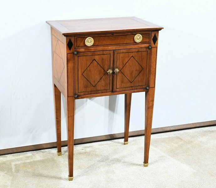Small Living Room Furniture In Walnut, Transition Louis XVI / Directoire Style   1st Part XIX photo furniture