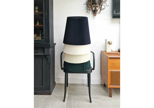 Mid Century Pleated Large Lamp Shade (Green)
