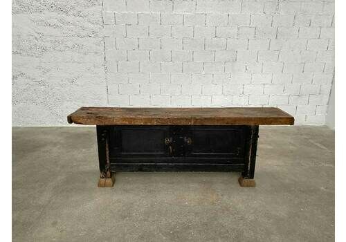 Old Large 240cm Elephant Feet Workshop Workbench