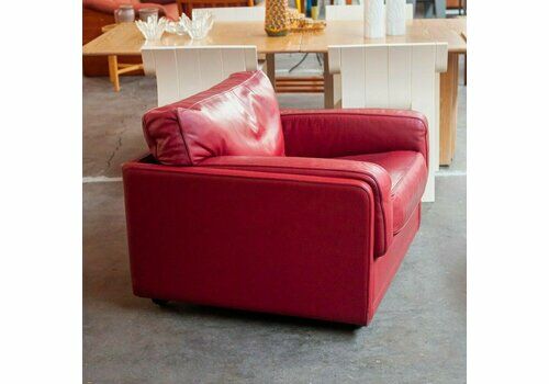 Model Socrates Red Armchair By Poltrona Frau, 1980s