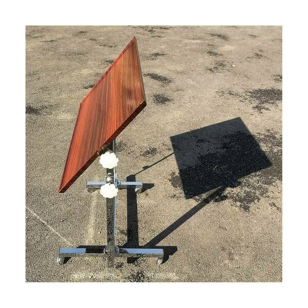 Bremshey & Co. Adjustable Side Table // Mid Century Modern Multipurpose Side Table // Chrome And Plywood Side Table // Made In West Germany
