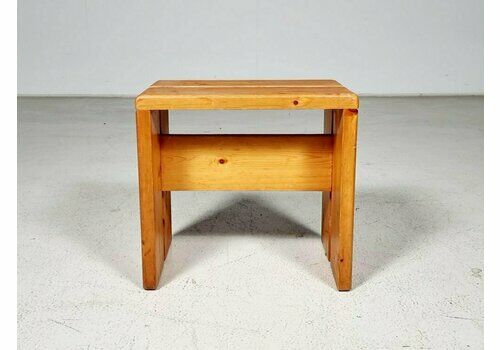 Pinewood Stool For Les Arcs Attributed To Charlotte Perriand, France, 1968