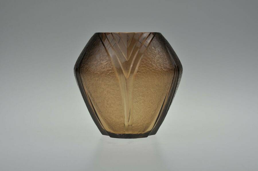 Czech Vintage Brown Glass Vase, Vintage Vase, Antique Vase, Antique