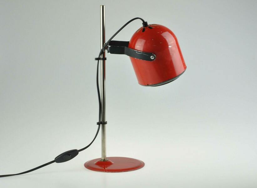 Industrial Desk Lamp, Industrial Lamp, Architect Lamp, Desk Lamp, Mid Century Lamp, Red Lamp, Mid Century Lighting, Table Lamp Desk Light
