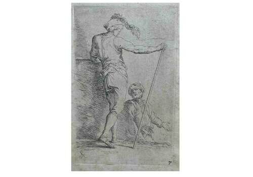 Salvator Rosa Etching And Drypoint With Figures