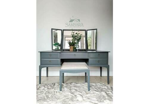 Custom Order   Spray Painted   Ammonite   Stag Minstrel Dressing Table Set