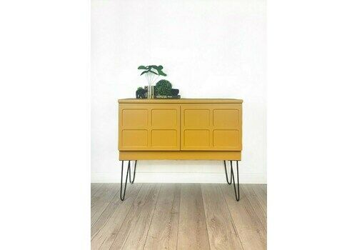 Mustard Yellow Nathan Cocktail Cabinet  Now Available To Commission