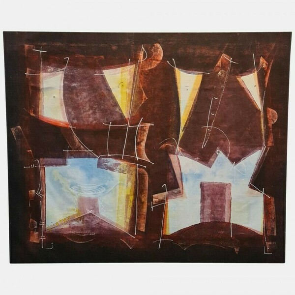 Large Modern Painting, 1980s, Vintage | Vinterior