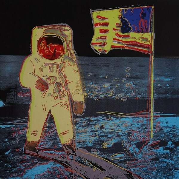 Fine Pop Art Limited Edition Print – Astronaut, Andy Warhol, Signed & Numbered photo furniture