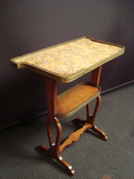 Marble Topped Kingwood Veneered Work Table