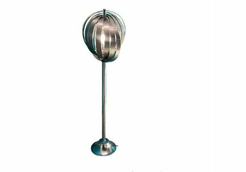 Steel Moon Floor Lamp By Henri Mathieu, 1970s