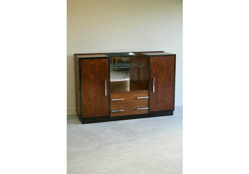 Art Deco Walnut Vanity Unit, Early 20th Century