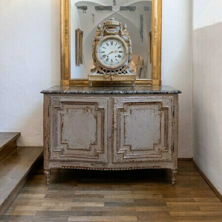 Louis Seize Sideboard With Marble Top, Late 18th Century   Save Requests Print