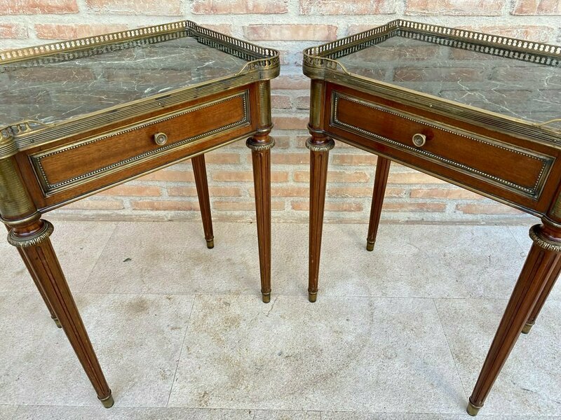 Neoclassical Mahogany Bedside Tables, 1920s, Set Of 2 photo furniture