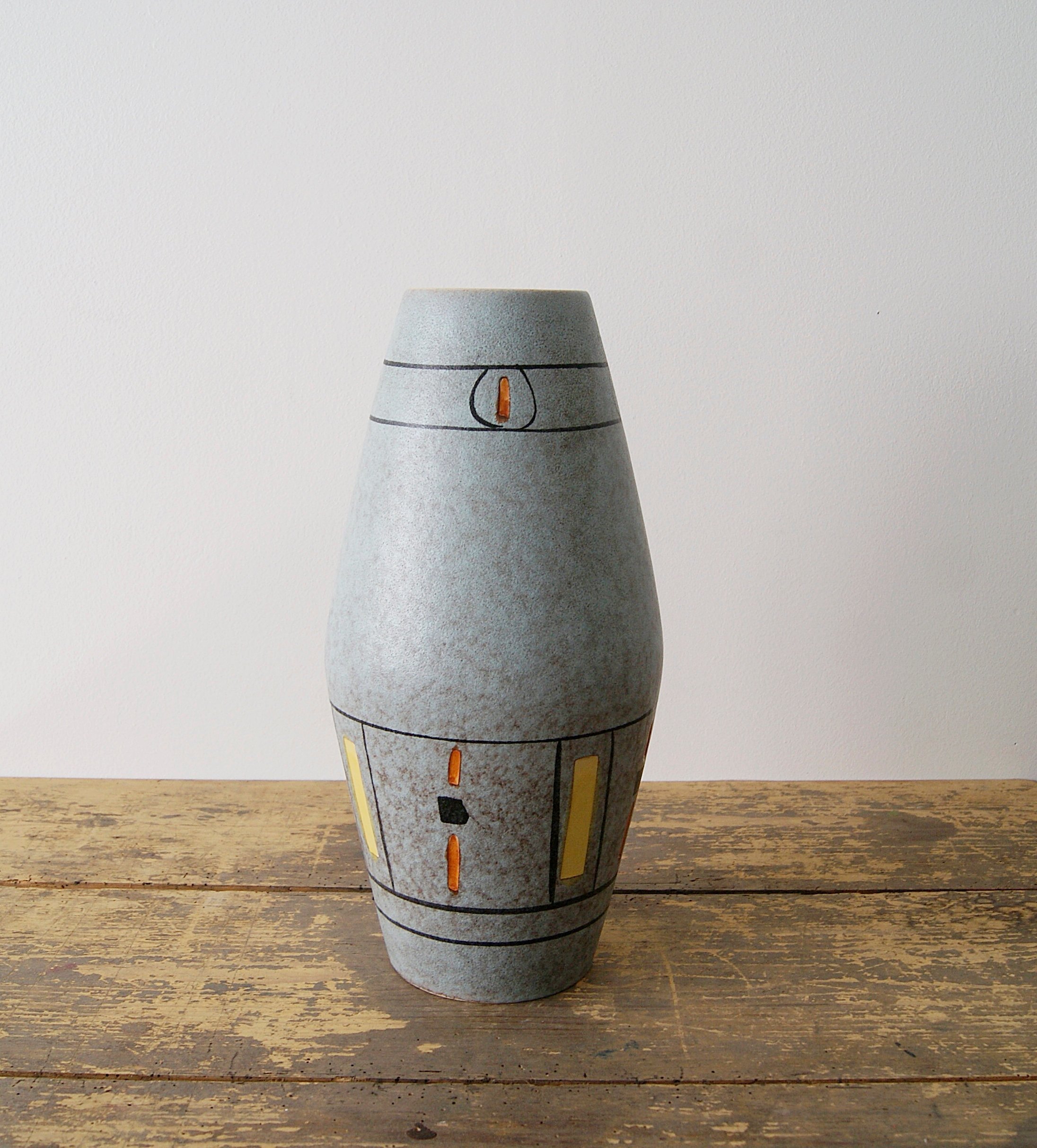 Large Vase Of Scheurich Foreign Ceramics Flower Vase Mid Century