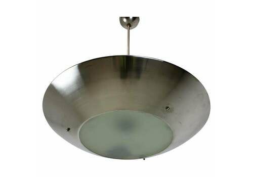 Art Deco Chrome Pendant Light By Designer Franta Anyz, Czechoslovakia, 1930