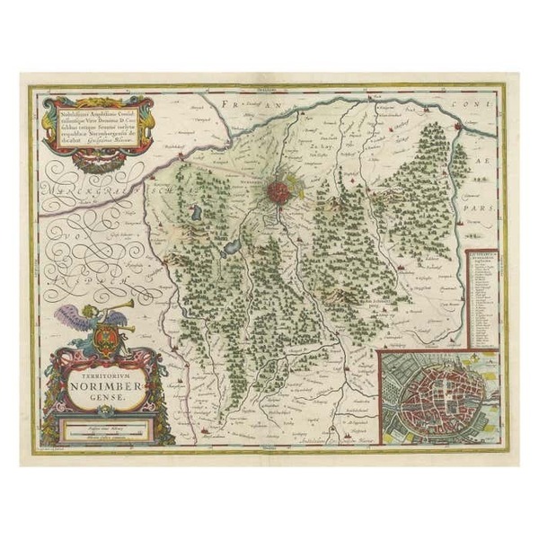 Map Centered On Nuremberg, Germany