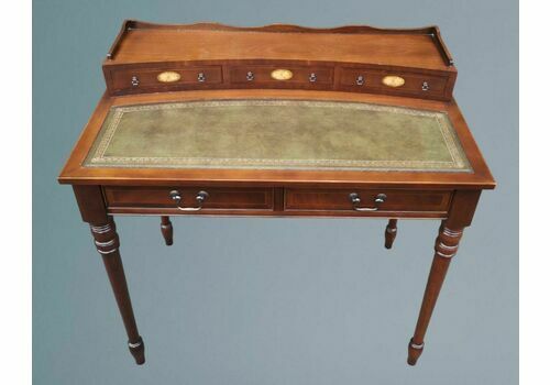 Inlaid Mahogany Desk   Bon Heure Du Jour