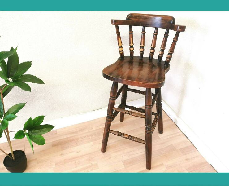 Vintage Wooden Bar Chair 1970s Yugoslavia Mid Century