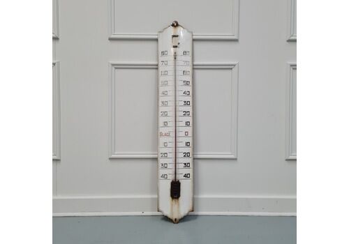 Large Vintage French Enamel Thermometer Free Delivery England/Wales