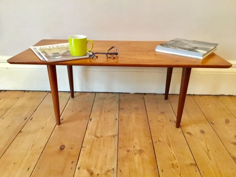 Vintage White Newton Teak Coffee Table Circa 1960 S White Newton Vinterior