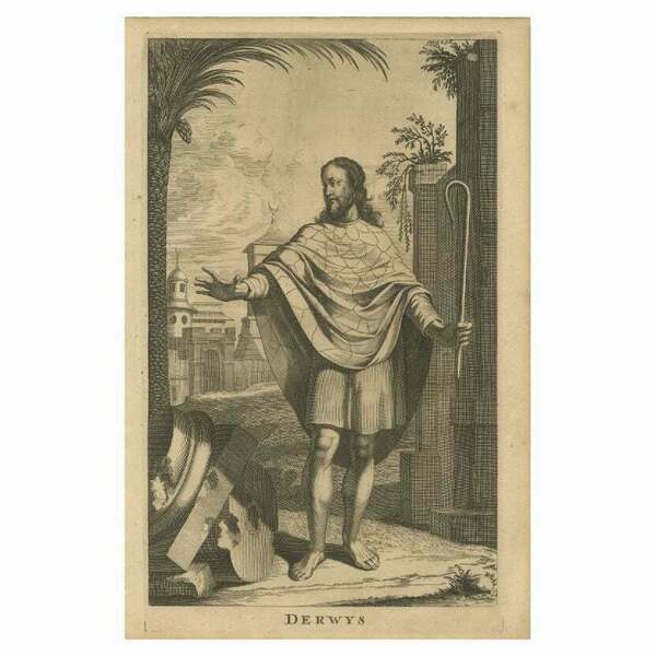 Antique Print Of A Dervish Or Darwish, A Member Of A Sufi Fraternity 'Tariqah'