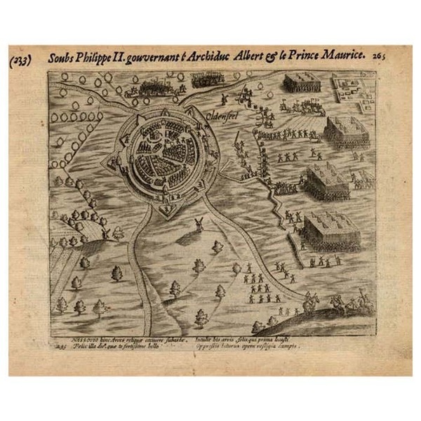 Antique Print Of The Siege Of Oldenzaal, Enschede & Ootmarsum, 1616