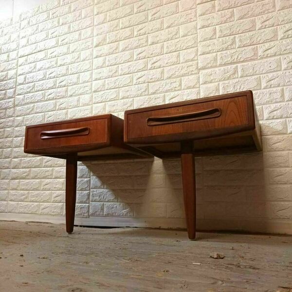 Pair Of G Plan Fresco Floating Bedside Tables Vinterior