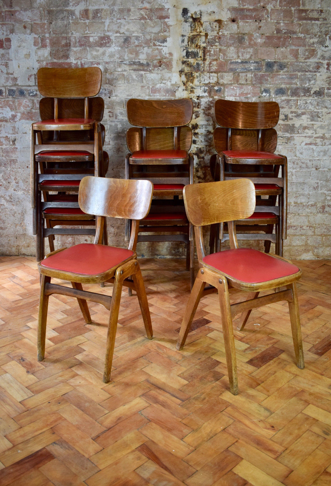 Vintage Vinyl Covered Centra Stacking Mid Century Cafe Chairs Can Centra Stacking Mid Century Cafe Chairs