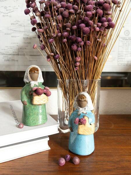 Jie Gantofta Sweden Figurine Girl Holding A Basket Figure | Vinterior