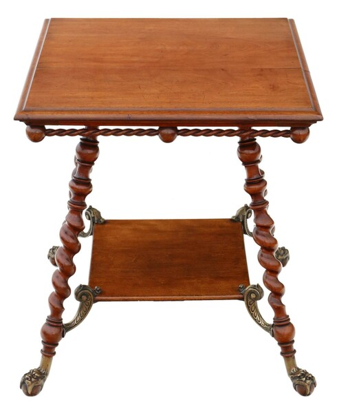 Fine Quality Victorian Red Walnut And Brass Centre Table From Circa 1880 1900, Antique