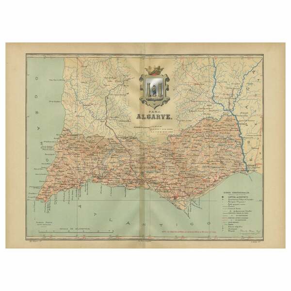 Algarve: A Tapestry Of Sea And Sunlight In An Antique Map, 1903