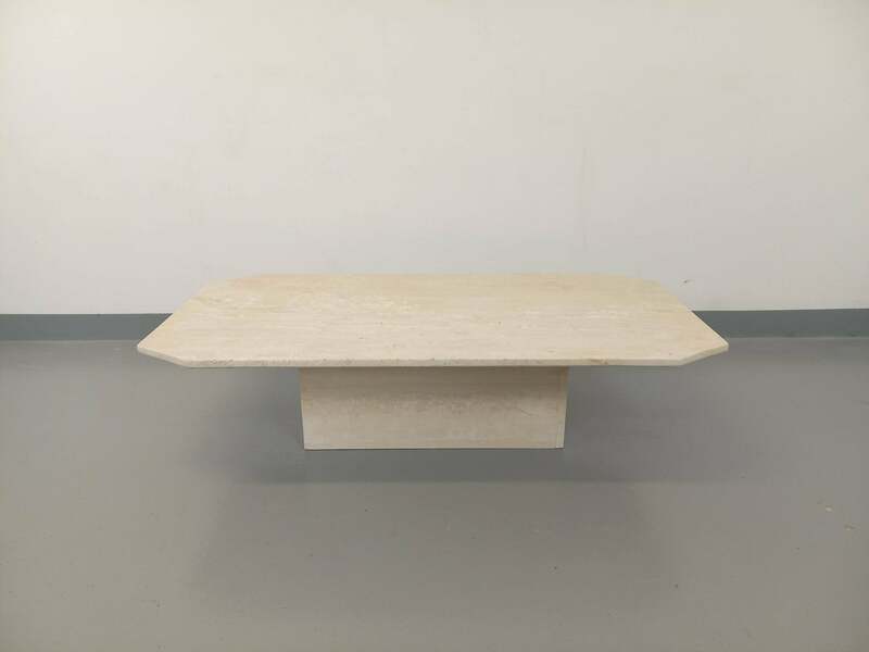 Rectangular Travertine Coffee Table photo furniture