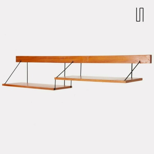 Large Vintage Wooden Shelf From The 1960s Vinterior