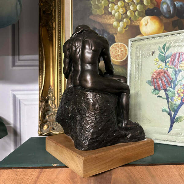 Vintage Austin Sculpture Nude Male & Female Kissing 1994 | Vinterior