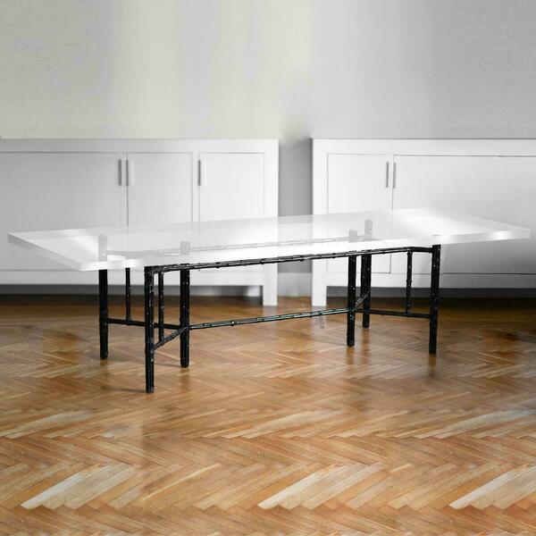 Mc Guire Table Set With 12 Mc Guire 70's Chairs photo furniture