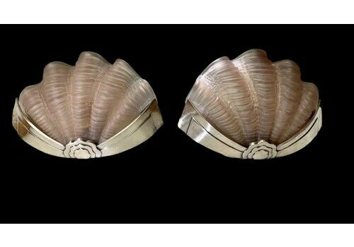 Art Deco Pair Of Shell Clam Wall Lights