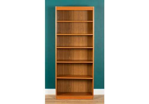 Retro Teak 1960s Danish Tall Bookcase Mid Century (Pair Available)