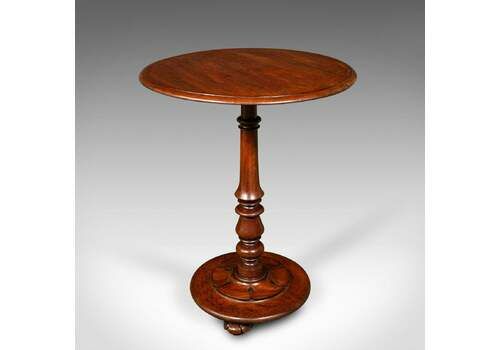 Antique Tilt Top Wine Table, English, Side, Lamp, Occasional, William IV, C.1835
