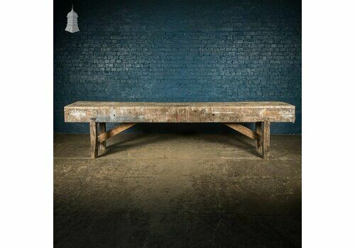 Large 19th C Carpenters Pine Workbench   11 ½ Ft Long