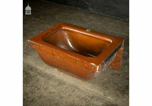 Large Victorian Salt Glaze Orange Peel Ceramic Trough Sink By Oats & Green Ltd Halifax