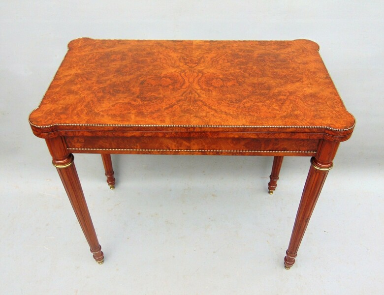 A Fine Walnut Gillows Card Table