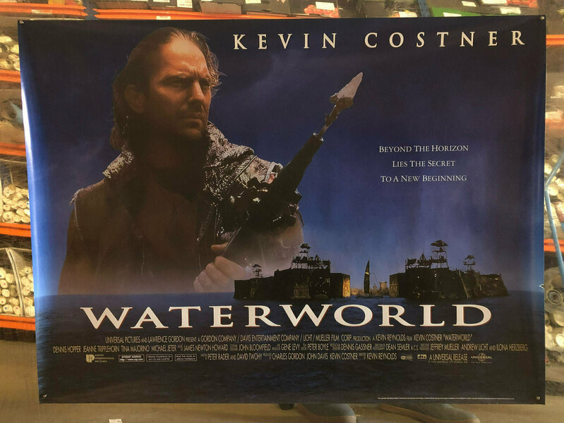 Waterworld, 1995 British Quad Movie Poster Vinterior
