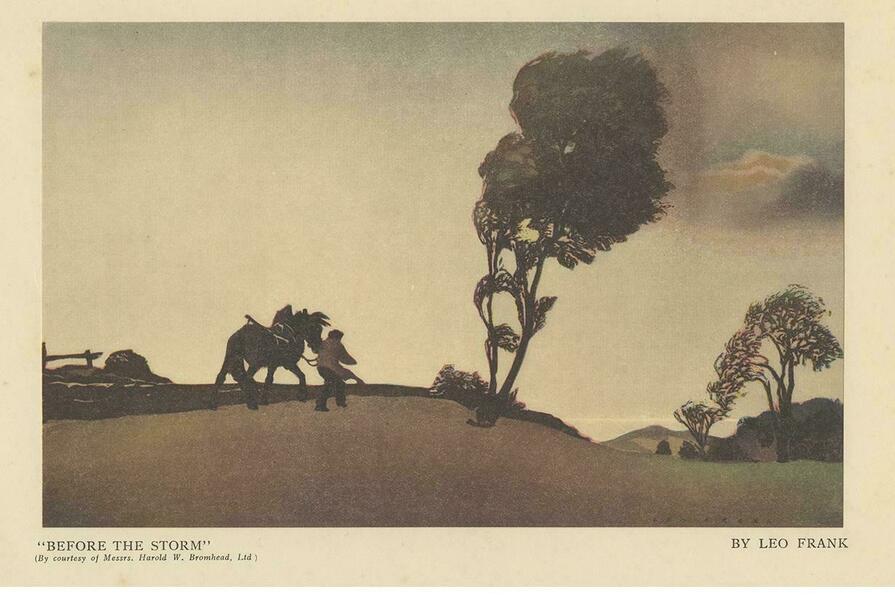 Vintage Print 'Before The Storm' Made After Leo Frank, 1927 photo furniture