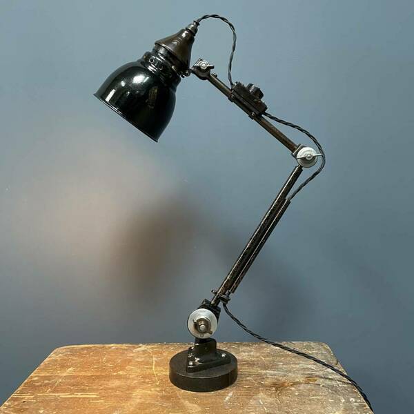 Early Model Rademacher Table Lamp With Black Enamel Shade