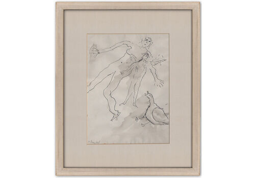 Delightful Signed St. Ives Outsider Drawing