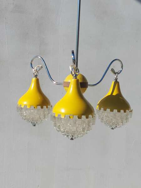 Retro Pendant Lamp /Retro Ceiling Light/Space Age Pendant Lamp/Space Age Chandelier/Mcm Pendant Lamp/Vintage Chandelier/Pineapple Shape/70's