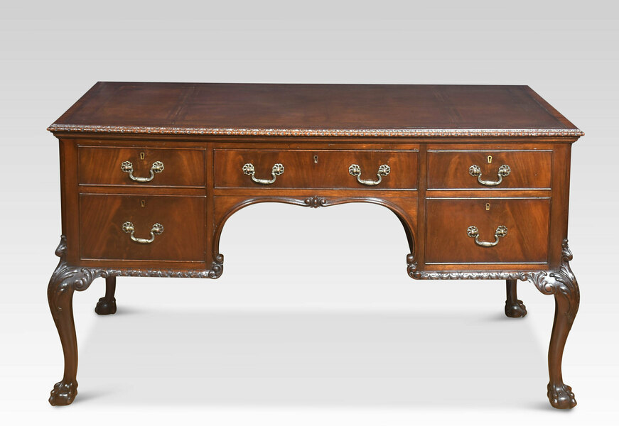 Mahogany Writing Desk Of Chippendale Design