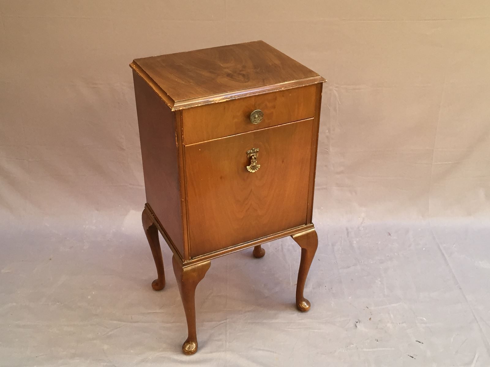 Vintage Walnut Bedside Table 1930s Vinterior